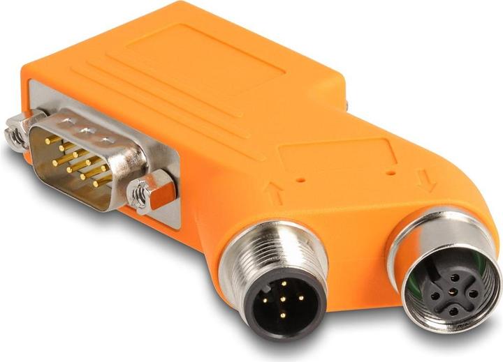 Produktbild Delock D-Sub 9 Stecker und Buchse zu M12 Stecker und Buchse
