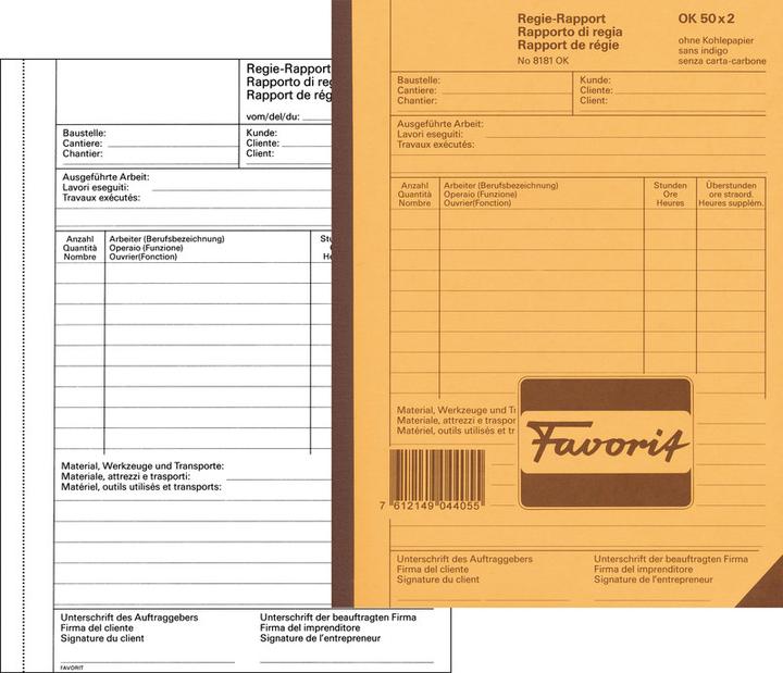 Image du produit Favorit Rapport du gouvernement 8181OK (100 x)