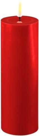 Deluxe Homeart Bougie ronde LED - Rouge 5 x 15 cm (1 x)
