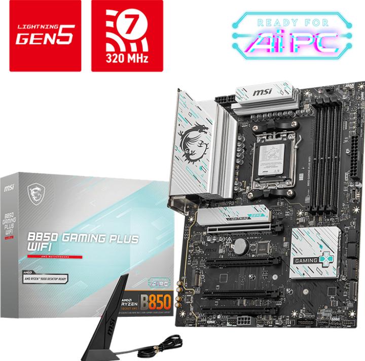 Actual product image MSI B850 GAMING PLUS WIFI (AM5, AMD B850, ATX)
