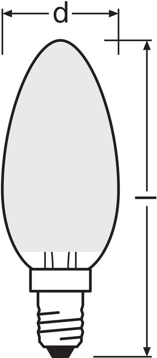 Immagine prodotto Osram Base Led Classic B (E14, 4 W, 470 lm, 2 x, E)