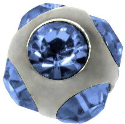 Bijouteria 1.2mm Piercing-Kugel (Chirurgenstahl 316L, Kristall)