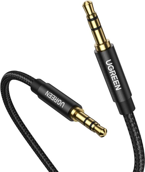 Produktbild Ugreen AV112 Mini jack cable 3.5mm AUX 2m (black) (2 m)
