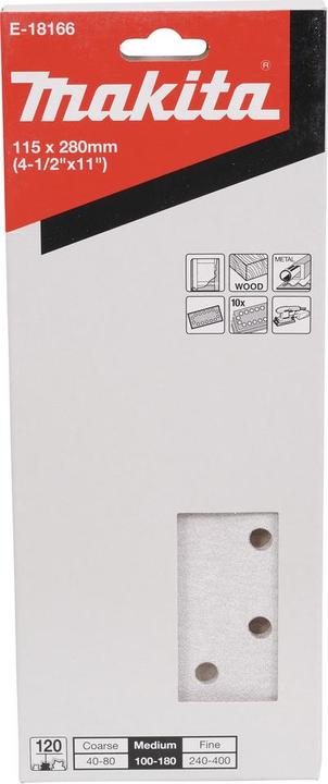 Produktbild Makita PAPIER SZLIF. 280mm x 115mm P120 /10szt. (120)