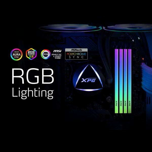 Productafbeelding Adata DDR4 32GB 3600-18 K2 XPG Spectrix D35G RGB zwart (AX4U360016G18I-DTBKD35G) (2 x 16GB, 3600 MHz, DDR4 RAM, U-DIMM)