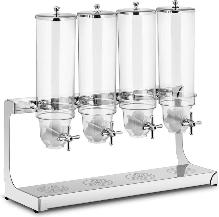 Produktbild Royal Catering Müslispender Portionierer für Müsli Cerealienspender Cornflakesspender 4 x 3,5 L (14 l)