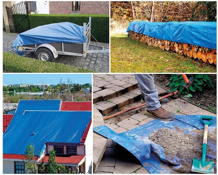 Immagine prodotto Perel Telone - Blu/Nero - Super Resistente (10 x 12 m)