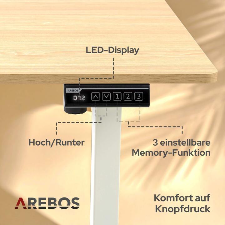 Produktbild Arebos Schreibtisch (180 x 80 x 72 cm)