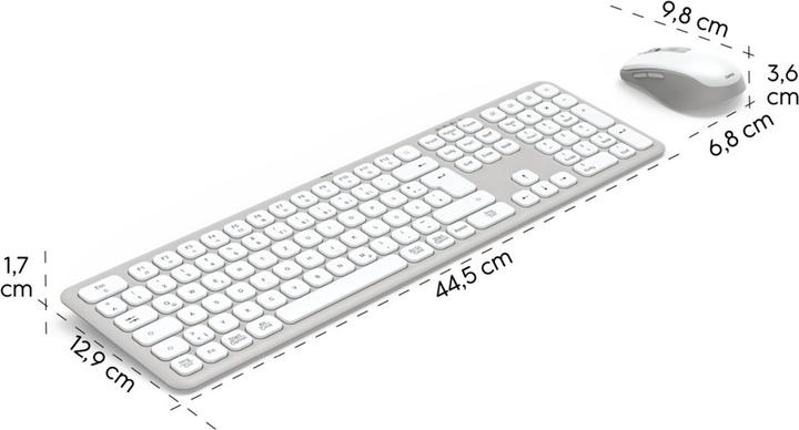 Image du produit Hama WK-550 Ensemble clavier et souris sans fil blanc (DE, Sans fil)