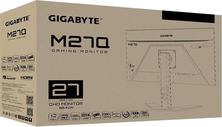 Actual product image Gigabyte M27Q (2560 x 1440 pixels, 27")