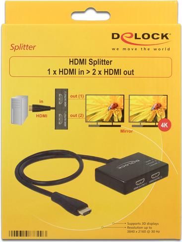 Actual product image Delock Monitor splitter HDMI