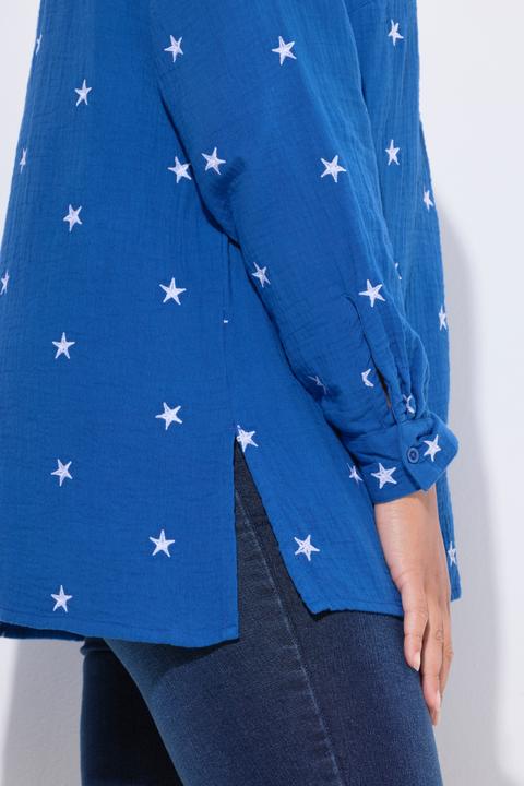 Produktbild Angel of Style Musselin-Bluse, oversized, Sternen-Stickerei (54)