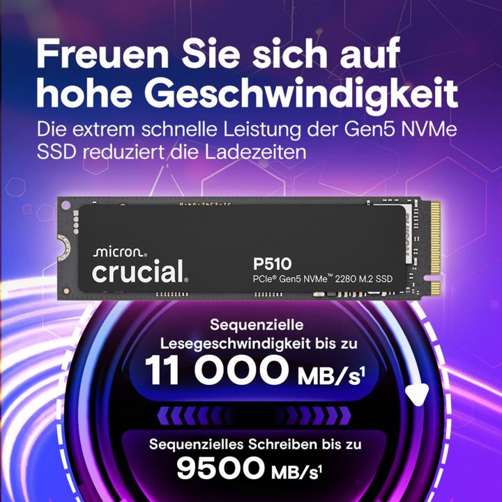 Actual product image Crucial P510 (2000 GB, M.2 2280)