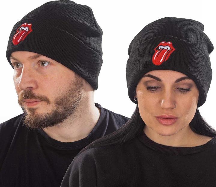 Actual product image The Rolling Stones Unisex Adult Fangs Logo Beanie