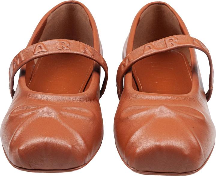 Actual product image Marni mary jane shoes in leather with embossed bow (39)