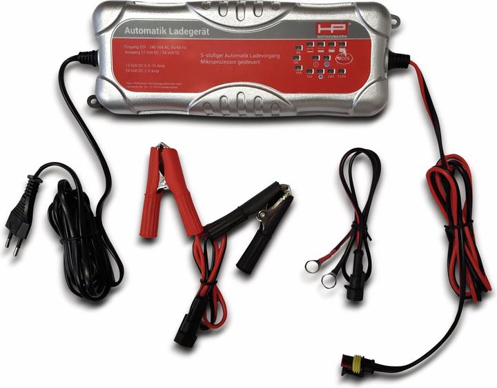 HP Autozubehör Automatic, microprocessor-controlled charger (12V, 24V, 10 A)
