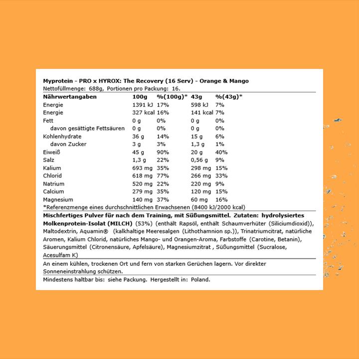 Produktbild MyProtein PRO x HYROX: The Recovery (1 Stk., 688.16 g)