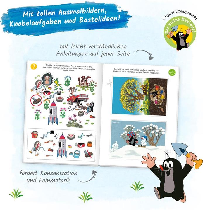 Produktbild Der kleine Maulwurf Mein Spiel- und Malbuch