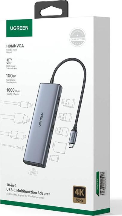 Actual product image Ugreen Hub (USB-C, 10 Ports)