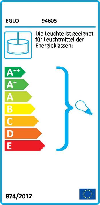Label énergétique EGLO Mogano 1 (E27)