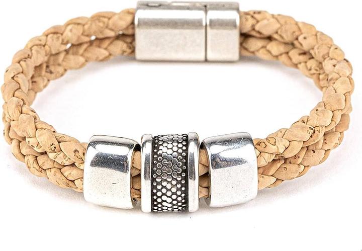 Actual product image Artelusa Armband «Silver Braid» aus Kork (20 cm, Cork)