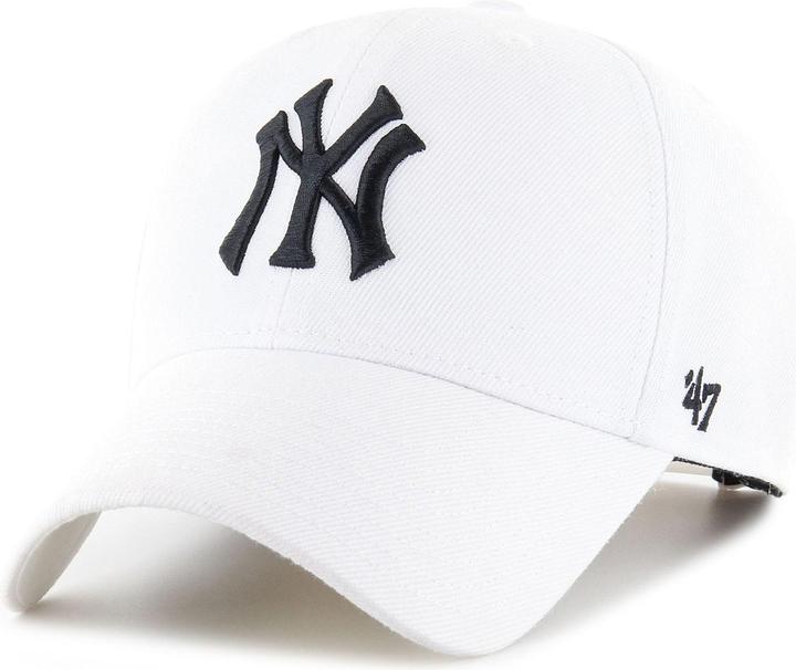47 Brand Adjustable Cap - MLB New York Yankees Weiss Schwarz (One Size)