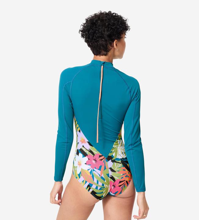 Produktbild Olaian Badeanzug langarm Surfen Damen Dani blau (40)