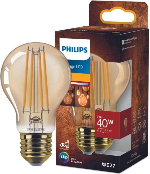 Actual product image Philips Classic (E27, 7 W, 470 lm, 1 x, E)