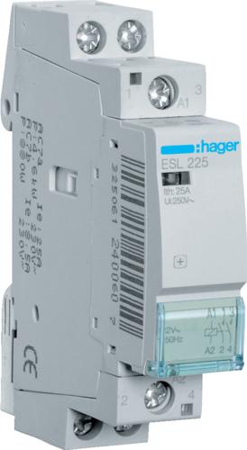 Actual product image Hager Contactor 25A 2S 8/12V ESL225