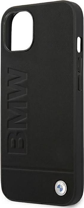 Image du produit BMW Étui BMHCP14MSLLBK iPhone 14 Plus 6,7" czarny/black Leather Stamp (Apple iPhone 14 Plus)