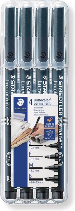 Image du produit Staedtler Permanent (Noir, 2.50 mm, 4 x)