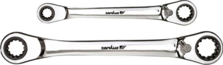 Produktbild Carolus Doppel-Ring-Ratschenschlüssel-Satz 2-teilig 8-19 mm