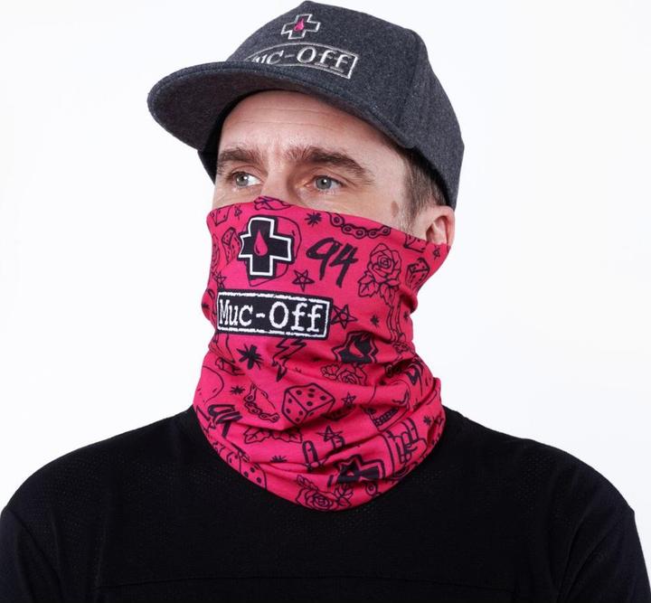 Actual product image Muc-Off Lightweight Neck Gaiter pink
