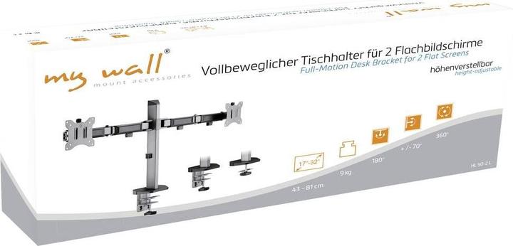 Actual product image myWall Fully mobile table holder for 2 flat screens (Table, 32.01")