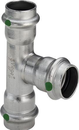 Produktbild Viega Sanpress Inox T-stykke 42 x 22 x 42 mm rustfrit stål (Pressverbindung)