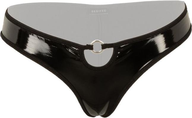 Produktbild Christine Le Duc Open Crotch Thong Dark Desire - black (XXL)