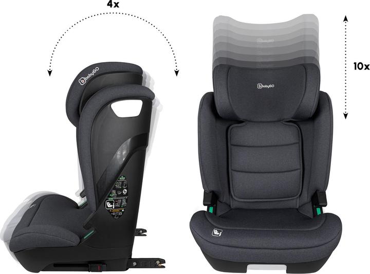 Produktbild BabyGo Motion Isize Isofix black (Kindersitz, ECE R129/i-Size Norm)