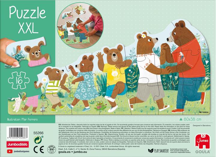 Actual product image Jumbo GOULA XXL puzzle bear family.55266 (16 pieces)