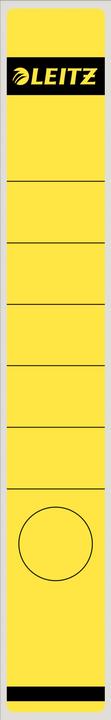 Actual product image Leitz Folder spine label, 39 x 285 mm, long, narrow, yellow suitable for standard and hard cardboard