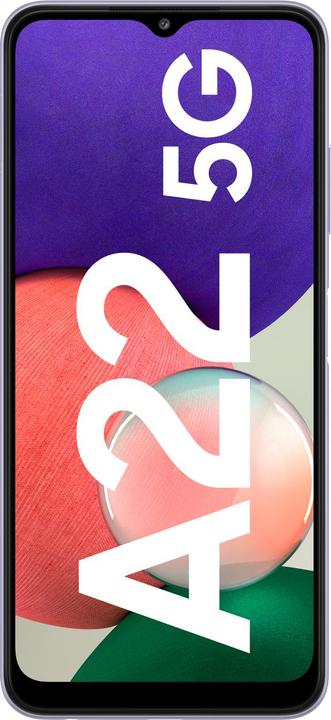 Actual product image Samsung Galaxy A22 5G EU (128 GB, Violet, 6.60", Dual SIM, 48 Mpx, 5G)