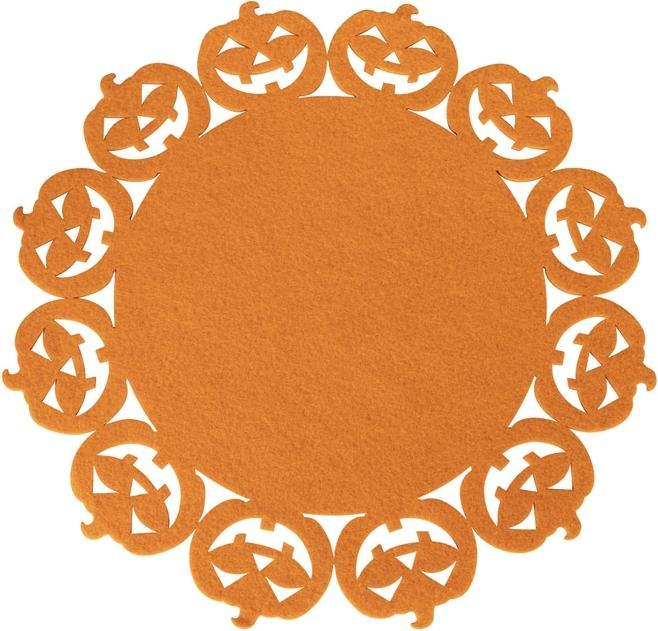 Produktbild MICA Living Platzset - Kürbis - aus Filz - Ø = 35 cm (1 Stk., 35 cm)