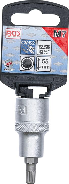 Produktbild BGS Bit-Einsatz Antrieb Innenvierkant 12,5 mm (1/2") Innenvielzahn (für XZN) M7 (M7)
