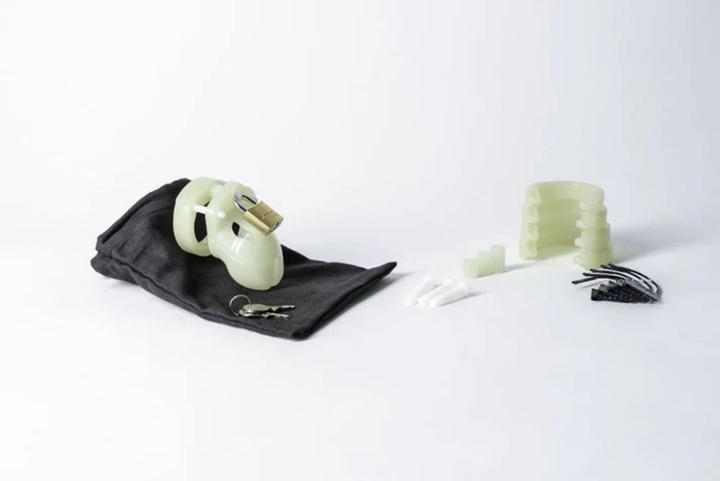 Actual product image CB-X Mr. Stubb Chastity Kit GlowintheDark