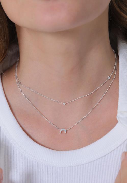 Immagine prodotto Elli Choker Layer Look Halbmond Sterne (925 Argento, 36 cm)