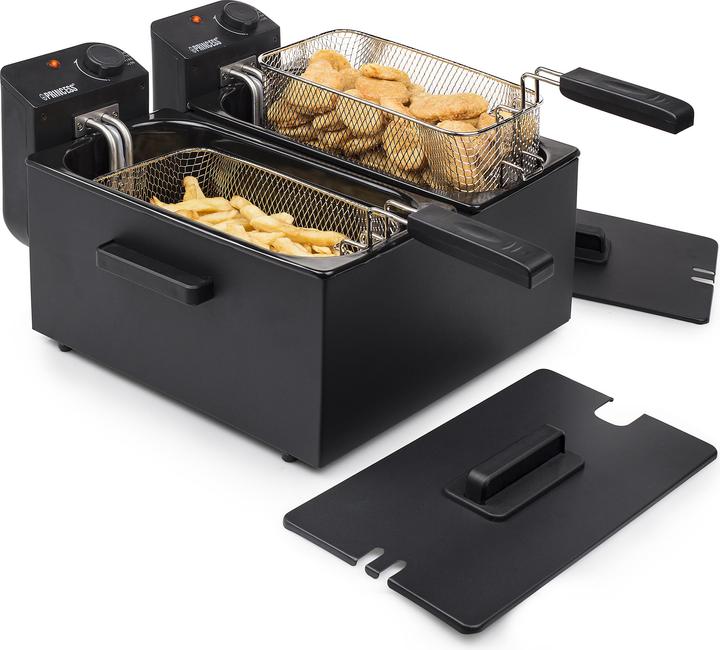 Actual product image Princess 183028 Double Black Fryer, Deep fryer, 6 L, 1.8 kg, 190 °C, Double, Black