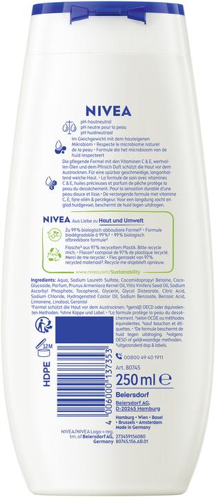 Actual product image NIVEA Peach & Apricot Seed Oil (250 ml)