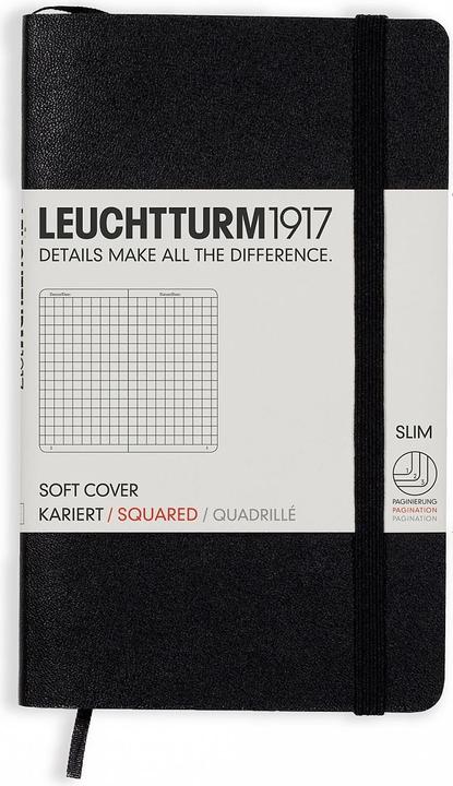 Leuchtturm1917 Notizbuch Softcover (A6, Kariert, Weicher Einband)
