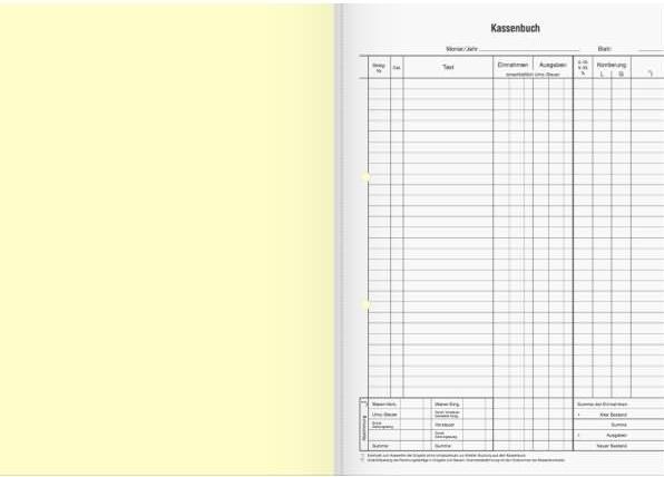 Produktbild König & Ebhardt Kassenbuch DIN A4 orange 2 x 50 Bl. (50 x)