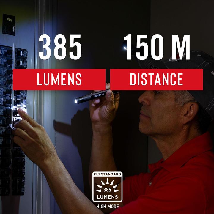 Actual product image Coast G45 torch (385 lumen) - in blister pack (11.70 cm, 385 lm)
