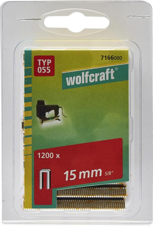 Actual product image wolfcraft wolfcraft 1200 Schmalrückenklammern Typ055, 15mm